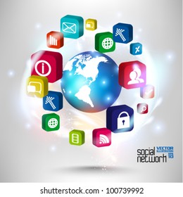 conceptual social network vector design
