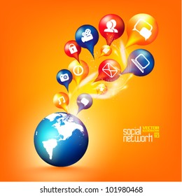 conceptual social network vector design