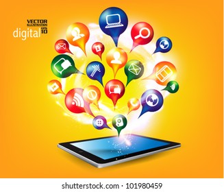 conceptual social networking graphic design