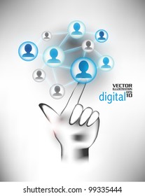 conceptual social networking graphic design