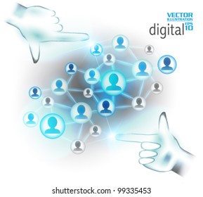 conceptual social networking graphic design