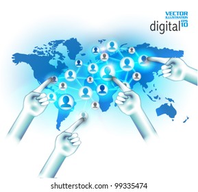conceptual social networking graphic design