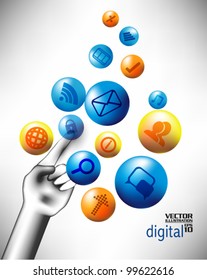 conceptual social networking graphic design