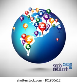 conceptual social networking vector design