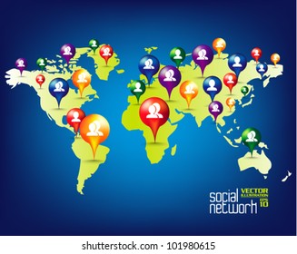 conceptual social networking vector design