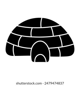 Conceptual solid design icon of igloo 

