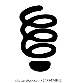 Conceptual solid design icon of twist coil

