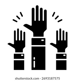 Icono conceptual de diseño sólido de voluntario 