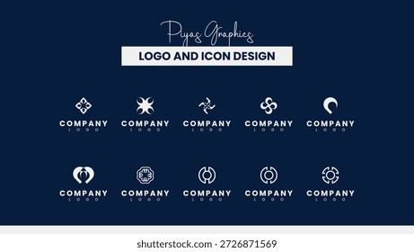 Pacote de design de logotipo de símbolo conceitual