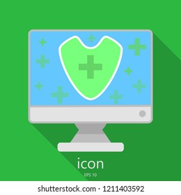 Conceptual symbol of protecting your computer from errors.