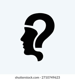 Símbolo conceptual que representa el pensamiento profundo, la curiosidad y la resolución de problemas. Ideal para temas educativos, psicológicos o de negocios.