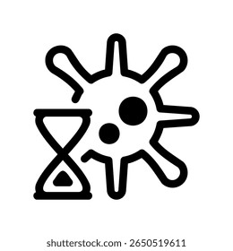 Conceptual symbol of time and disease progression or pandemic