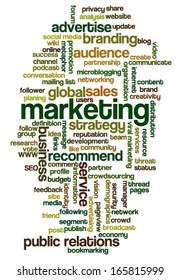 Conceptual tag cloud containing words related to marketing, business, advertising, social media, blogs, social networks and Internet. 