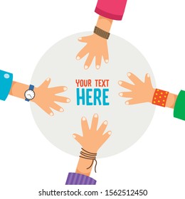 Conceptual Team Symbol Of Hands