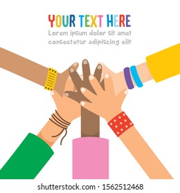 Conceptual Team Symbol Of Hands