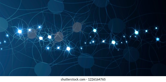 Conceptual technology illustration of artificial intelligence. Abstract futuristic background