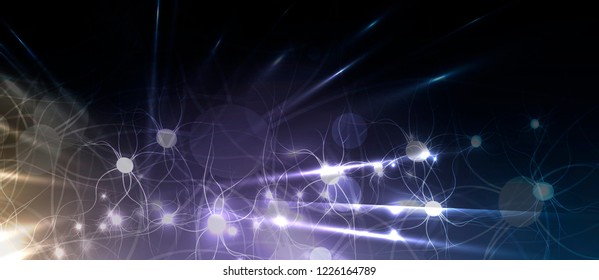 Conceptual technology illustration of artificial intelligence. Abstract futuristic background