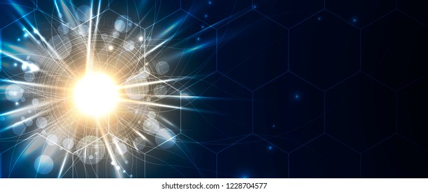 Conceptual technology illustration of artificial intelligence. Abstract futuristic background