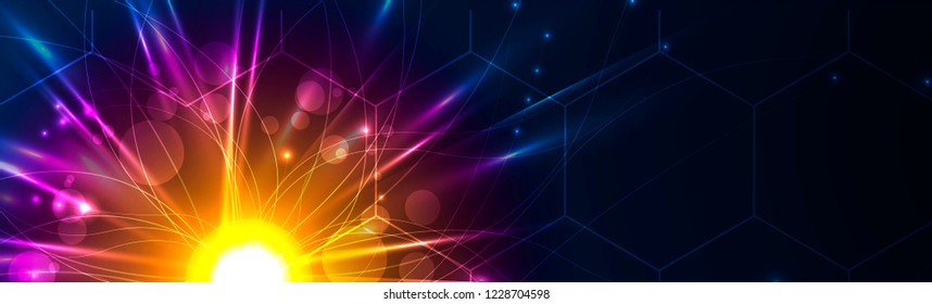 Conceptual technology illustration of artificial intelligence. Abstract futuristic background