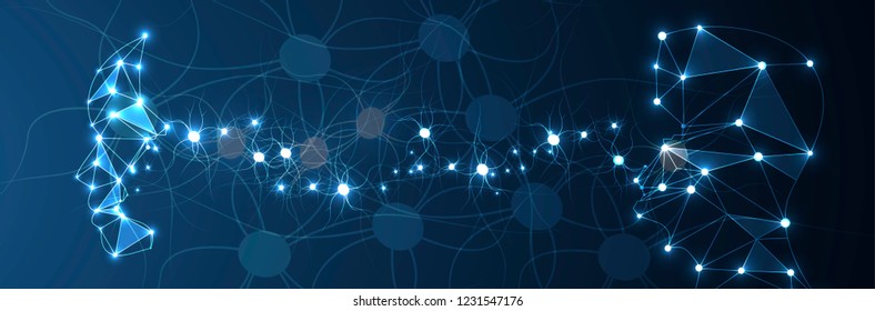 Conceptual technology illustration of artificial intelligence. Abstract futuristic background