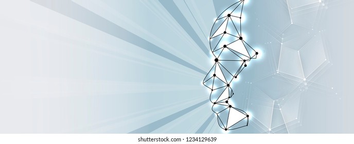 Conceptual technology illustration of artificial intelligence. Abstract futuristic background