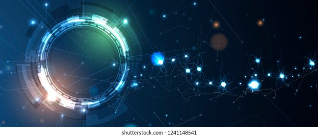 Conceptual technology illustration of artificial intelligence. Abstract futuristic background