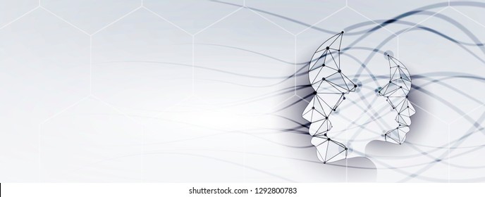 Conceptual technology illustration of artificial intelligence. Abstract futuristic background