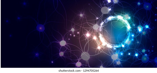 Conceptual technology illustration of artificial intelligence. Abstract futuristic background