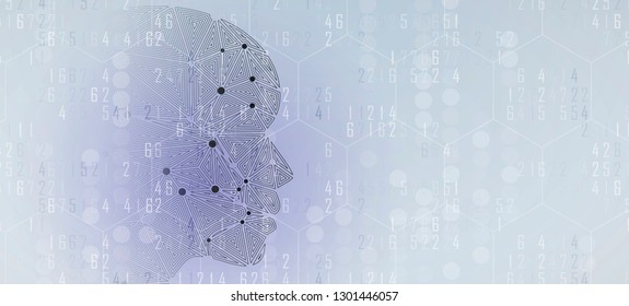Conceptual technology illustration of artificial intelligence. Abstract futuristic background