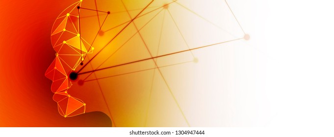Conceptual technology illustration of artificial intelligence. Abstract futuristic background