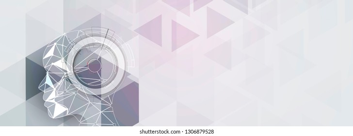 Conceptual technology illustration of artificial intelligence. Abstract futuristic background