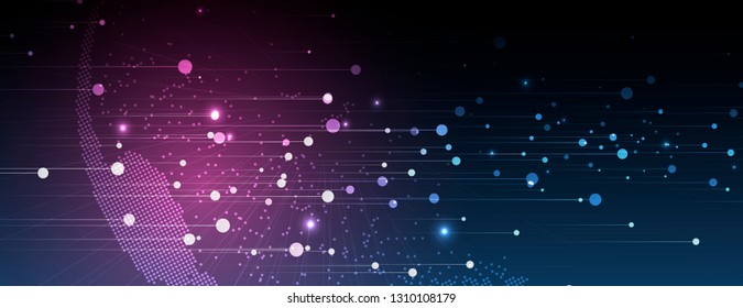 Conceptual technology illustration of artificial intelligence. Abstract futuristic background