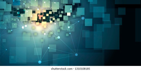 Conceptual technology illustration of artificial intelligence. Abstract futuristic background