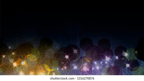 Conceptual technology illustration of artificial intelligence. Abstract futuristic background