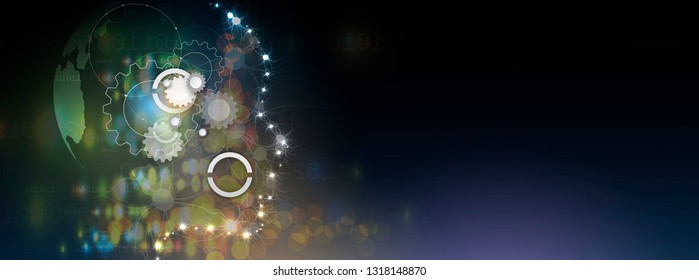 Conceptual technology illustration of artificial intelligence. Abstract futuristic background