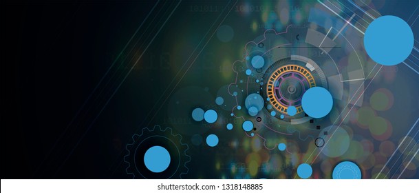 Conceptual technology illustration of artificial intelligence. Abstract futuristic background