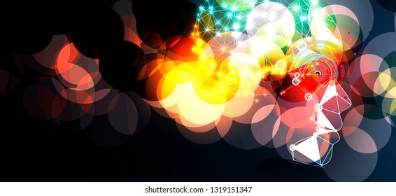 Conceptual technology illustration of artificial intelligence. Abstract futuristic background