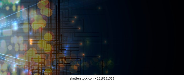 Conceptual technology illustration of artificial intelligence. Abstract futuristic background