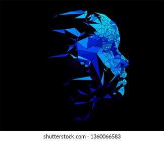 Conceptual technology illustration of artificial intelligence. Abstract futuristic background