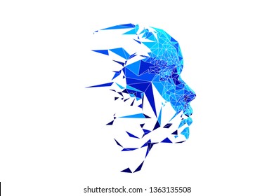 Conceptual technology illustration of artificial intelligence. Abstract futuristic background