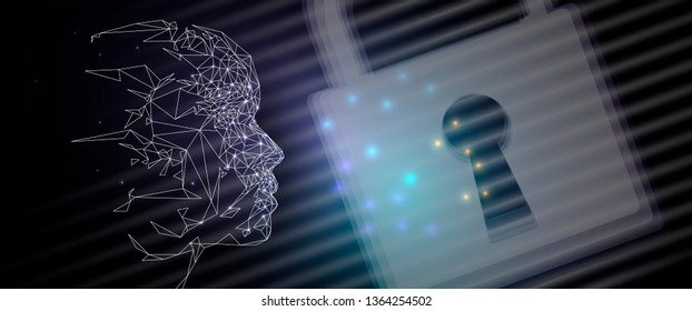Conceptual technology illustration of artificial intelligence. Abstract futuristic background