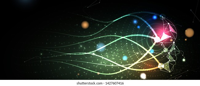 Conceptual technology illustration of artificial intelligence. Abstract futuristic background