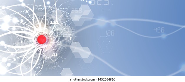 Conceptual technology illustration of artificial intelligence. Abstract futuristic background