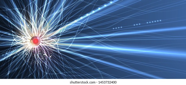 Conceptual technology illustration of artificial intelligence. Abstract futuristic background