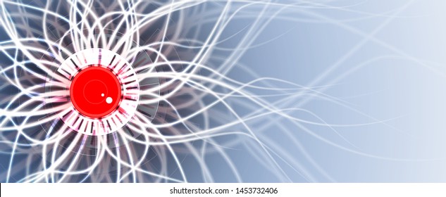 Conceptual technology illustration of artificial intelligence. Abstract futuristic background