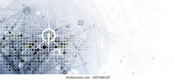 Conceptual technology illustration of artificial intelligence. Abstract futuristic background