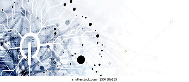 Conceptual technology illustration of artificial intelligence. Abstract futuristic background