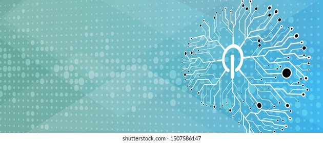 Conceptual technology illustration of artificial intelligence. Abstract futuristic background