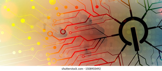 Conceptual technology illustration of artificial intelligence. Abstract futuristic background