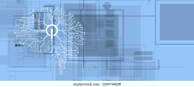 Conceptual technology illustration of artificial intelligence. Abstract futuristic background